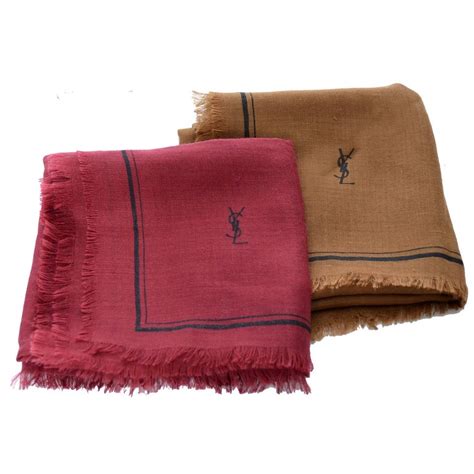 ysl scarf wool on sale.